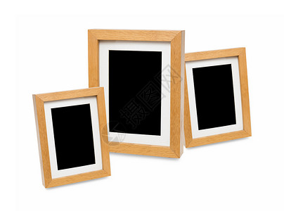老照片框白色背景上孤立的木制照片框工艺装饰剪贴簿装饰品风格长方形记忆摄影画廊乡村背景
