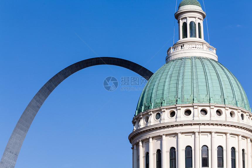 密苏里州圣路易斯网关圆顶城市纪念碑地标图片