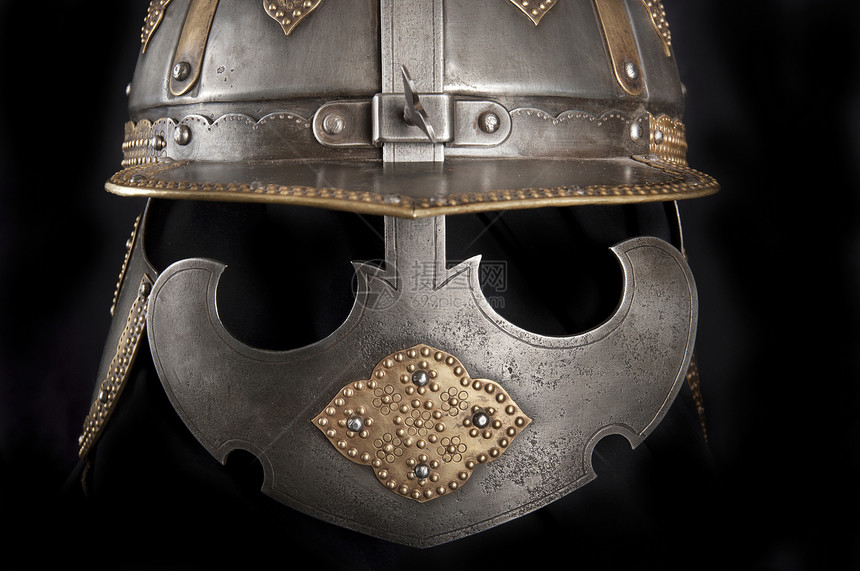 铁头盔比赛铆钉骑士传统金属图片