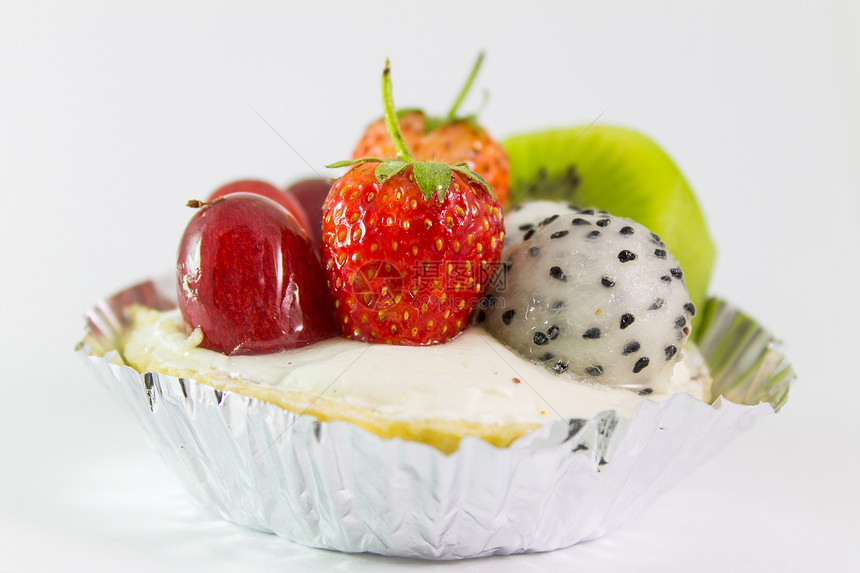 草莓早餐奶制品营养低脂肪食物饮食服务水果白色红色图片