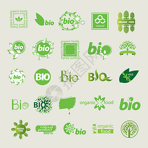 矢量生态标志收集市场认证产品标签食物插图销售花瓣质量生物背景图片