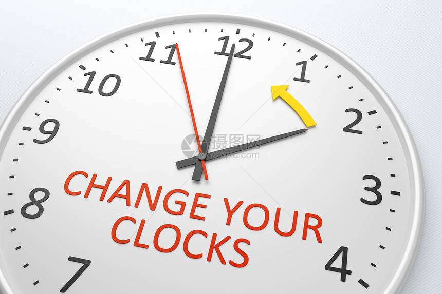更改您的时钟季节指针警报活力小时技术日光蓝色手表红色图片
