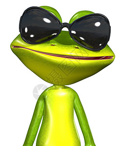 带太阳眼镜的青蛙壁虎阴谋眼睛代理人情绪黑色动物群蟾蜍绿色好奇心背景图片