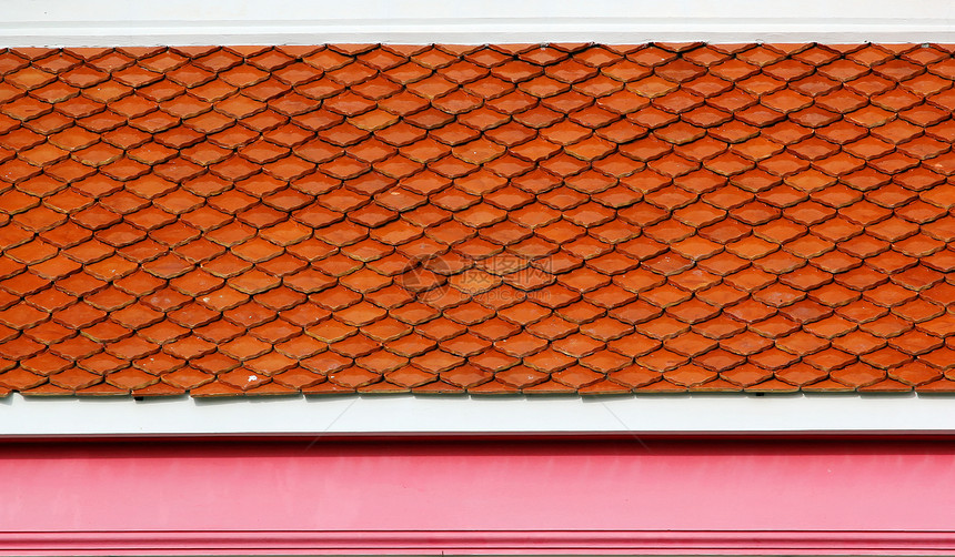 泰国寺庙的瓷砖屋顶维修瓦片陶瓷建筑学制品房顶材料黏土宗教图片