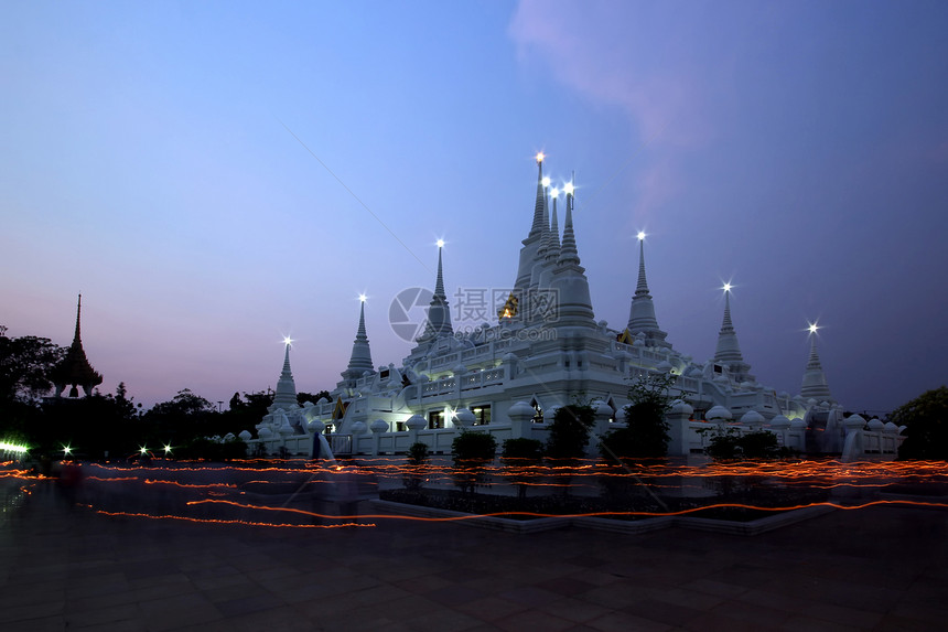 泰国寺庙瓦阿索卡拉姆旅游佛塔奢华宗教目的地外观宝塔建筑旅行风景图片