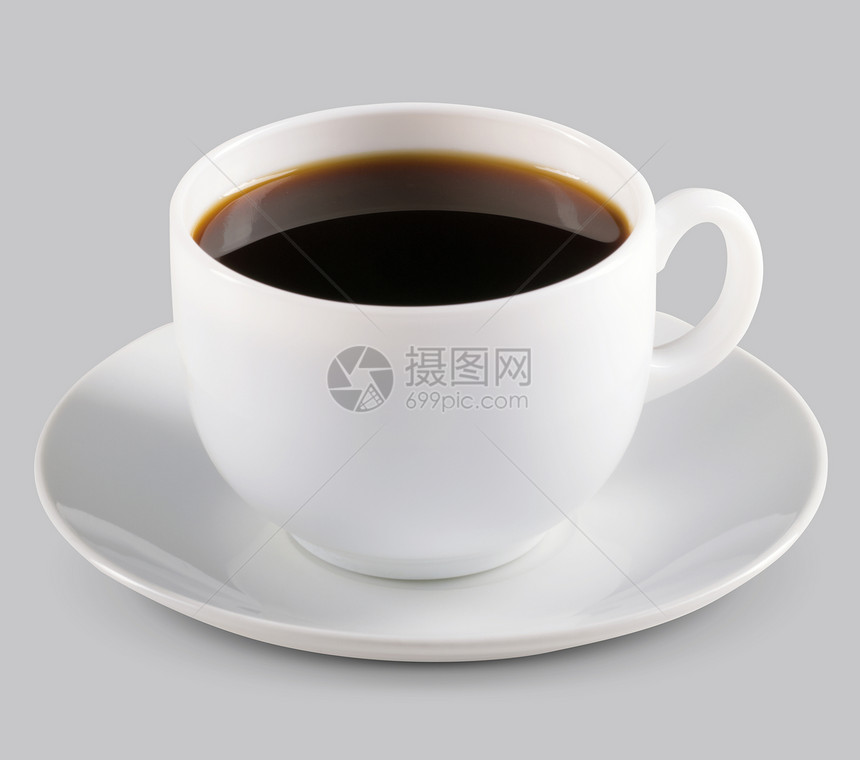 白色背景的咖啡食物液体牛奶巧克力可可早餐咖啡店红色杯子图片