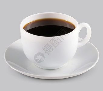 白色背景的咖啡食物液体牛奶巧克力可可早餐咖啡店红色杯子背景图片