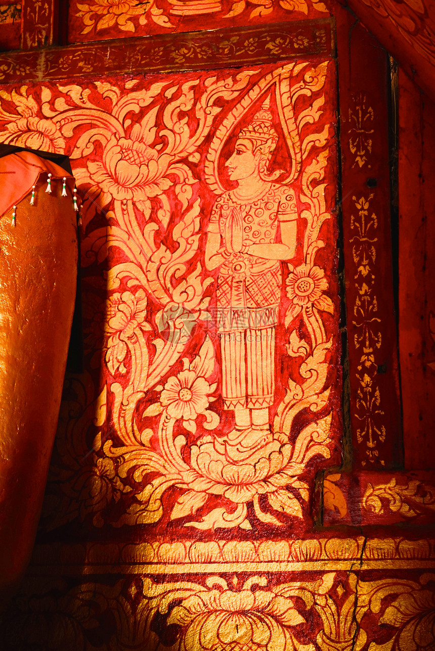 天使金子木头奢华装饰品手工竹子古董旗帜棕色文化图片