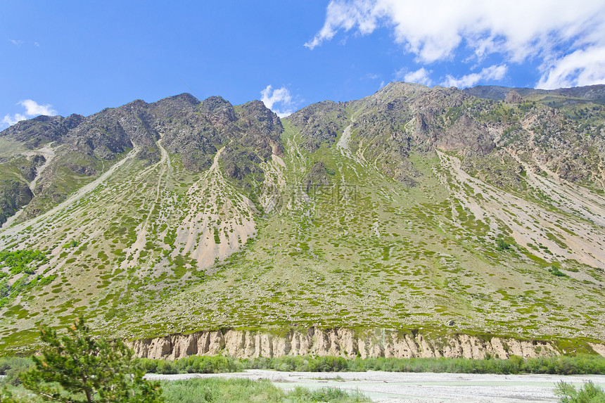 高加索绿色山脉风景高度爬坡图片