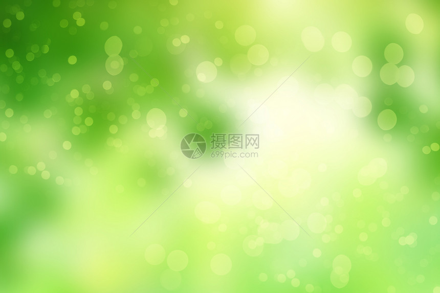 绿色抽象背景画面 带bokeh灯光图片