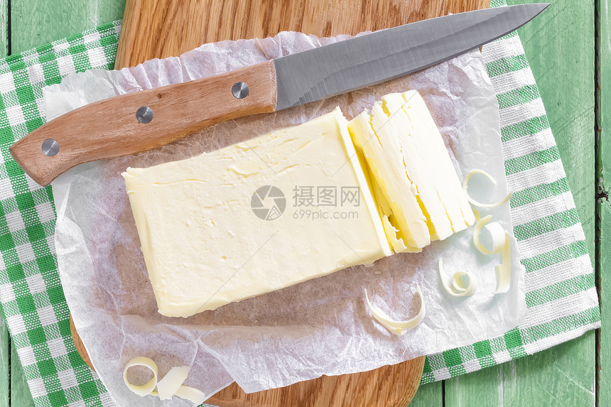 黄油食品产品脂肪饮食厨房立方体传播乳脂营养桌子图片