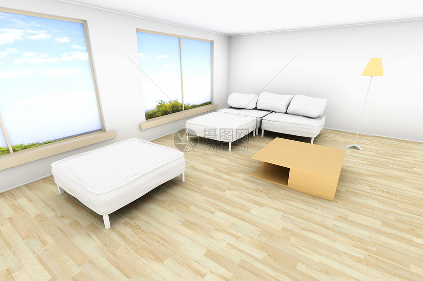 生活屋建筑学桌子长椅房子风格木头插图地面窗户卧室图片