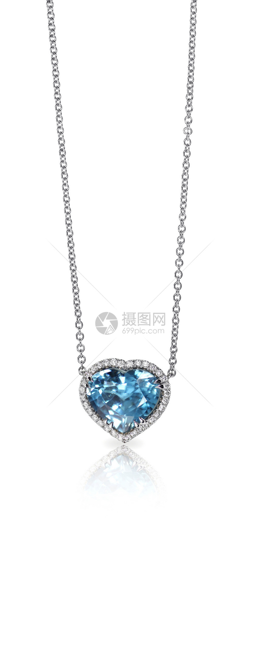 蓝宝石和钻石佩登特内克蕾反射婚礼珠宝稀有性宝石金属石头金子配饰礼物图片