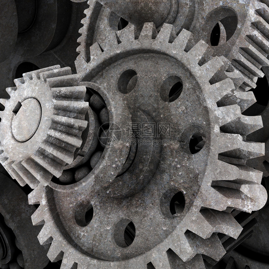 旧齿轮 深鬼背景棕色概念嵌齿轮团队传动工业力学机械机器变速箱图片