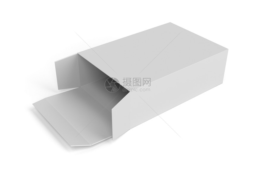 小白箱纸板白色空白灰色塑料纸盒包装图片