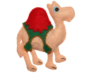 骆驼玩物羊毛玩具异国手工情调沙漠动物毛毡乐趣背景图片