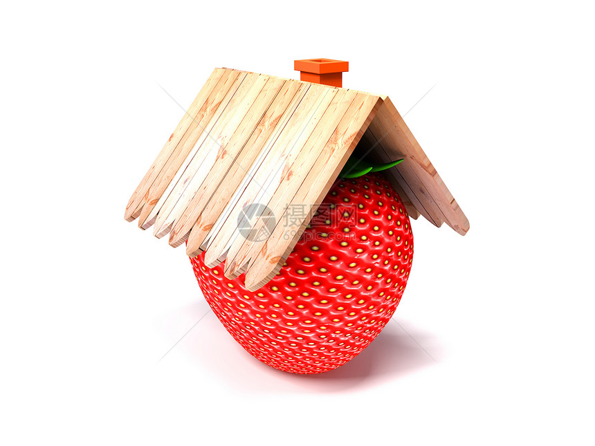 草莓屋屋顶图片