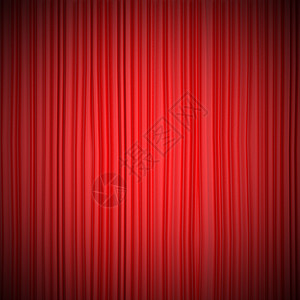 特写红色窗帘 点灯天鹅绒织物娱乐阴影剧院戏剧艺术纺织品背景图片