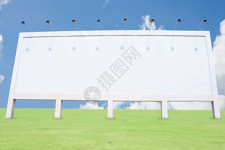 广告控制板蓝色海报展示营销墙纸天空路标商业横幅背景图片