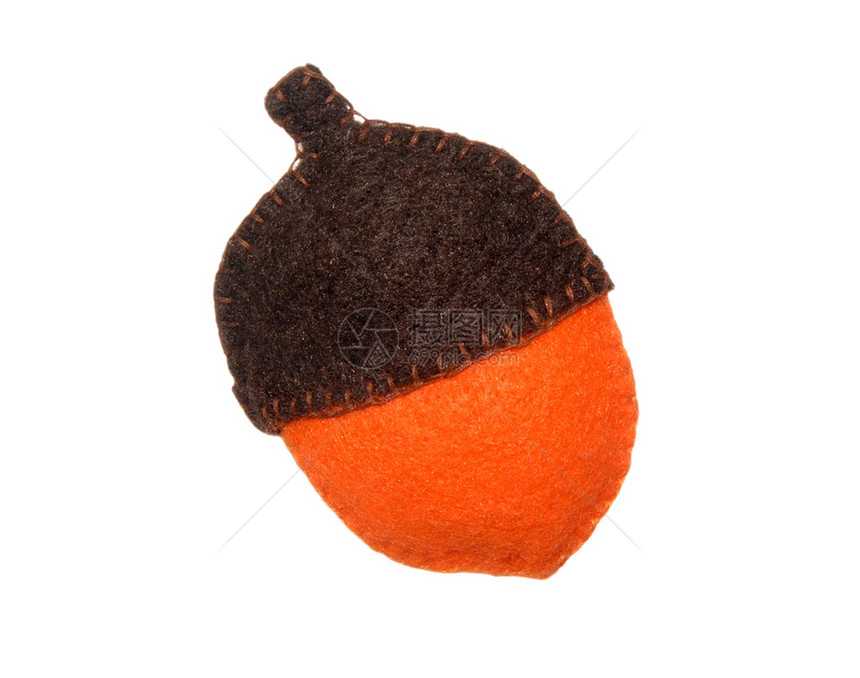 橡果林地毛毡玩物森林玩具橙子棕色手工羊毛图片