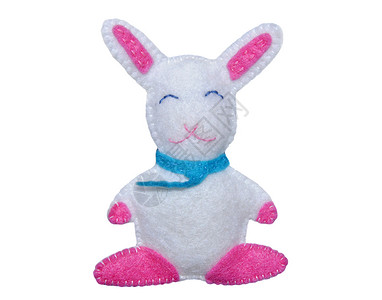 兔子动物毛毡乐趣玩物手工粉色羊毛菜鸟玩具蓝色图片