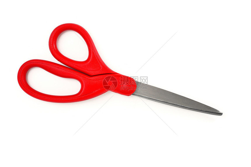 剪刀工作红色金属工具不锈钢图片