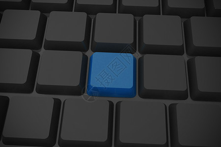 带蓝键的黑色黑键盘电脑技术计算机钥匙绘图蓝色计算背景图片