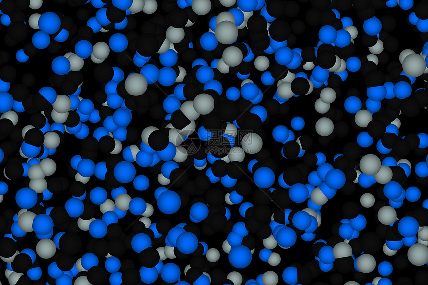 蓝色灰色和黑色球黑色气泡绘图计算机图片
