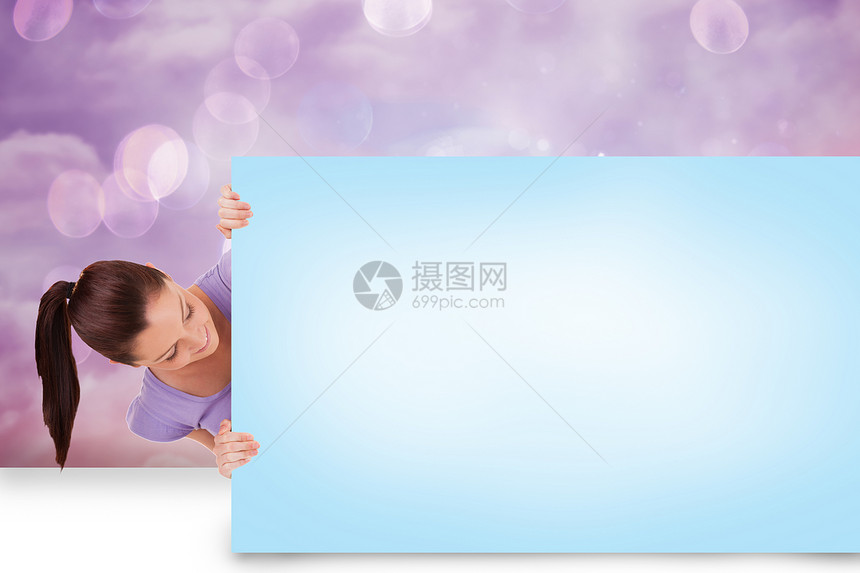 漂亮的黑褐色显示卡的复合图像数字卡片粉色推介会女人味广告紫色插图绘图快乐图片