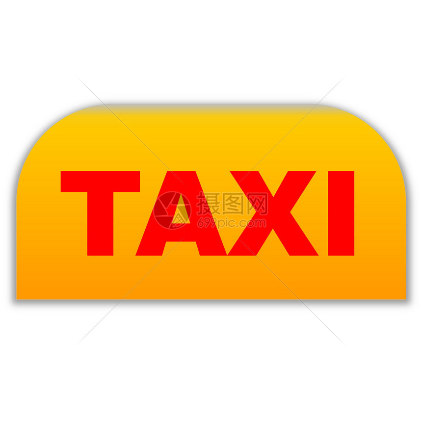 橙色出租车图标图片