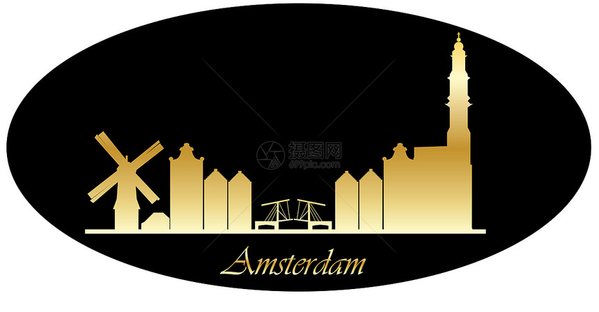 Amsterdam 天线酒店教会特丹城市建筑物生活风车绘画景观建筑学图片