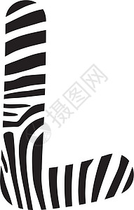 Font zebra 字母L背景图片