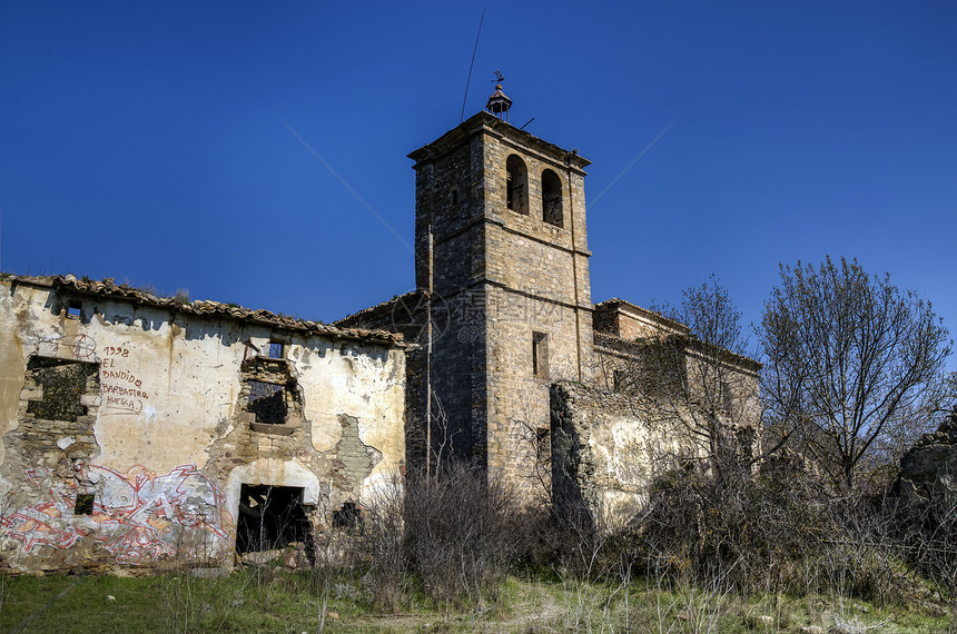 被遗弃的教堂岩石建筑辉光太阳建筑学废墟图片