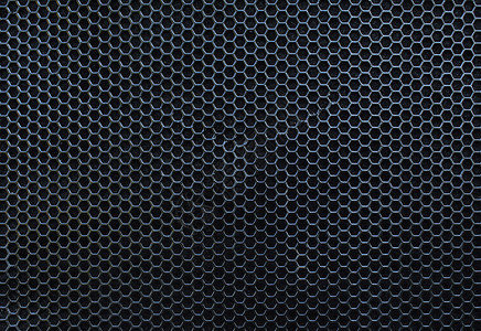 议长烤架黑色格栅墙纸噪音低音技术六边形金属合金网格背景图片