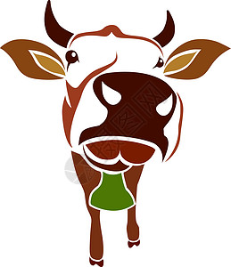 卡通动物牛插图棕牛玩具奶制品小牛生活场地奶牛绘画家畜牛奶食物设计图片