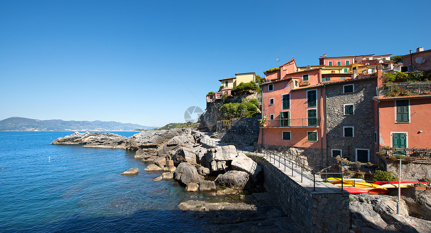 特莱罗利古里亚意大利村庄景观海岸城市石头国家海湾旅行蓝色旅游图片
