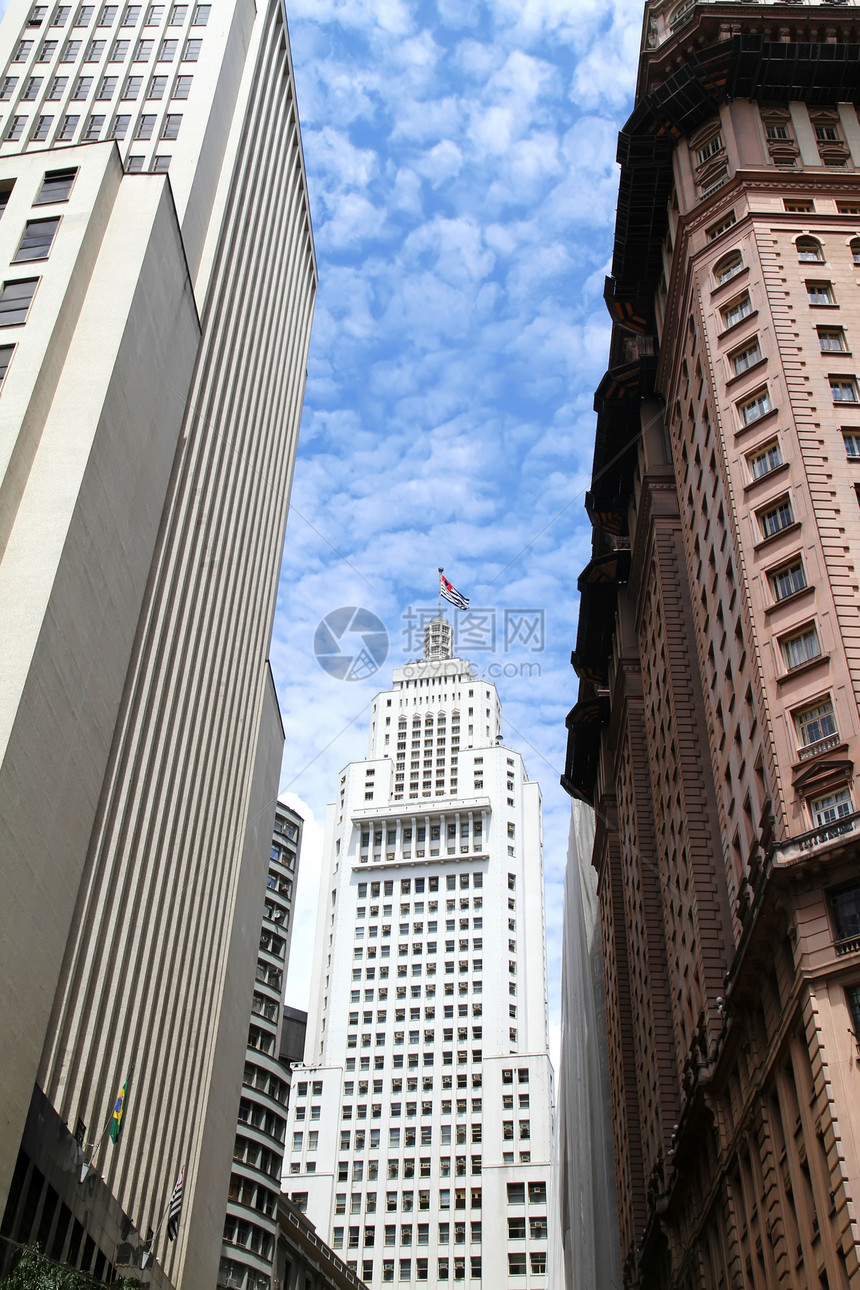 圣保罗市中心的建筑物天际公寓建筑大厦摩天大楼单元首都房地产城市风景图片