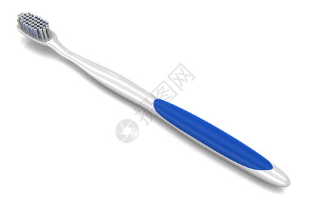 牙刷白色牙科卫生打扫插图刷子口腔蓝色背景图片