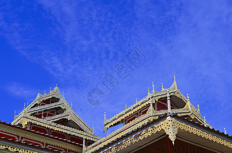 大叶的佛寺传统上帝文化天空蓝色教会寺庙地标建筑白色图片