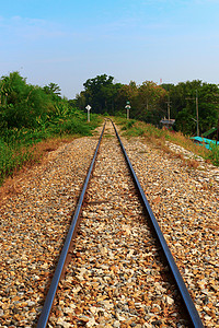 铁路金属交通运输路线速度平行线路口基础设施碎石曲线背景图片