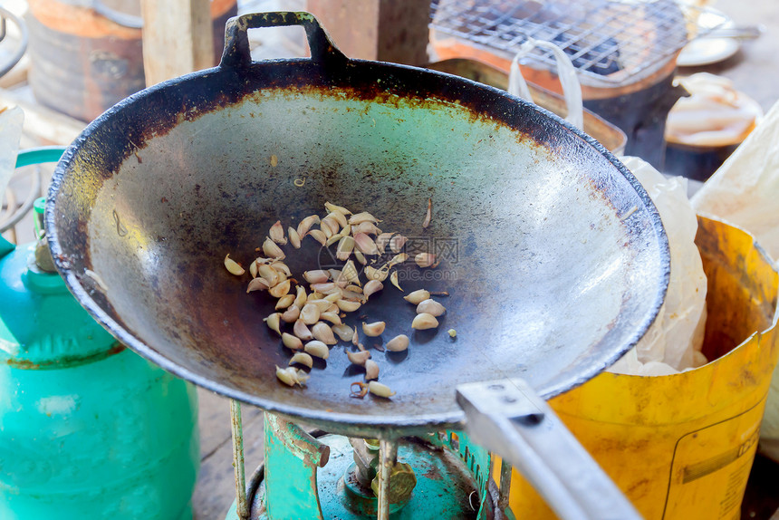 弗里德大蒜团体木头食物香料销售调味品味道市场灯泡紫色图片