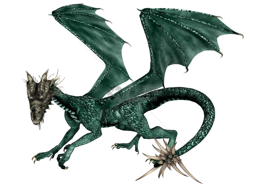 绿龙插图文化童话神话怪物魔法动物爬虫故事图片
