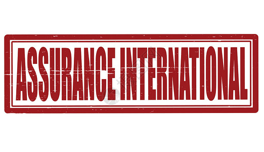 作出国际保证红色橡皮矩形保险政策条款背景图片