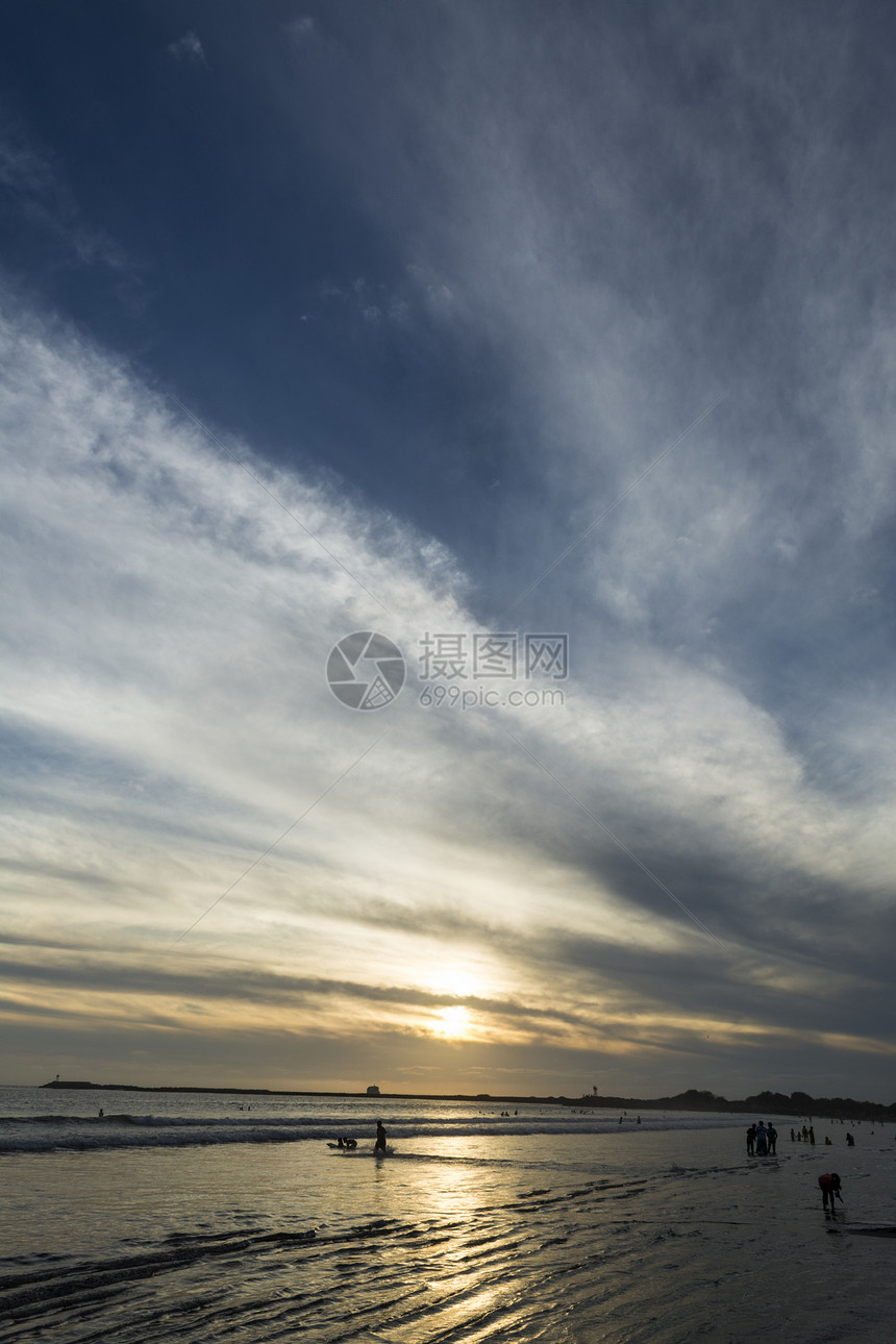 桑布拉斯里维埃拉纳亚里特海滩热带海洋海岸海岸线日落港口图片