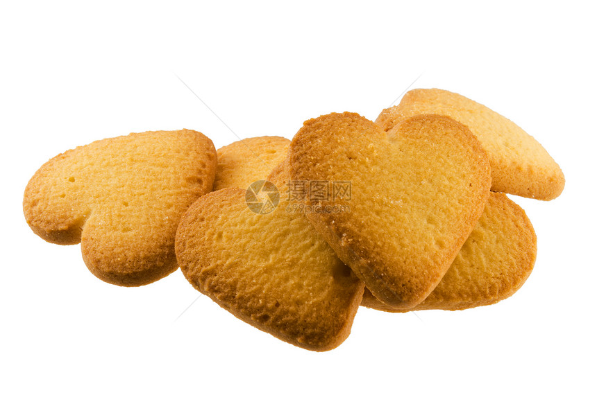 短面包诱惑饼干团体美食糕点宏观白色小吃黄色棕色图片