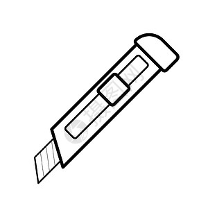 公用切刀刀刀轮廓矢量插画