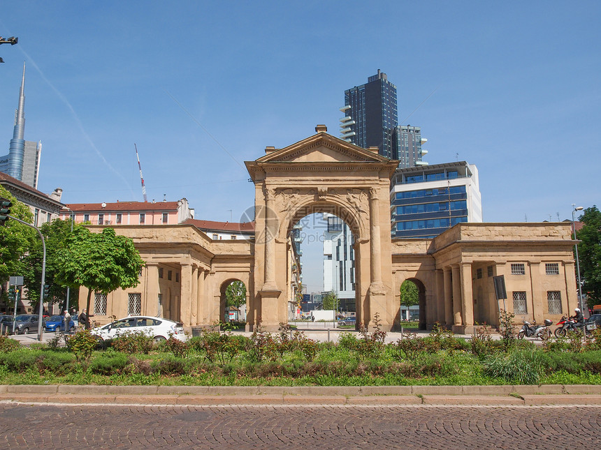 米兰努瓦港建筑学天际城墙胜利城市场景堡垒图片