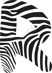 Font zebra 字母R背景图片