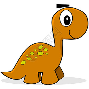 卡通恐龙灭绝侏罗纪动物群卡通片微笑动物插图绘画背景图片