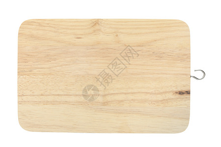 木材切割板用具烹饪木头家庭工具棕色厨房白色背景图片